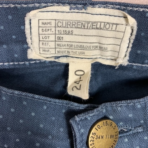 Current Elliott Stiletto Lake Skinny Jeans Blue 24 - Picture 2 of 5